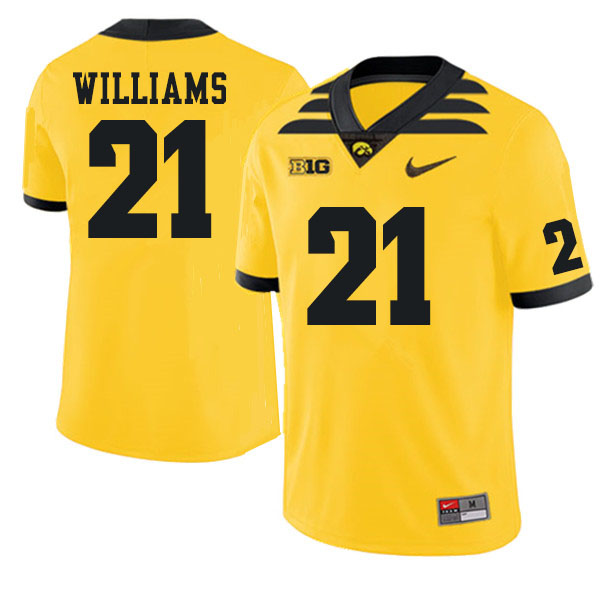 Men #21 Gavin Williams Iowa Hawkeyes College Football Jerseys Sale-Gold - Click Image to Close